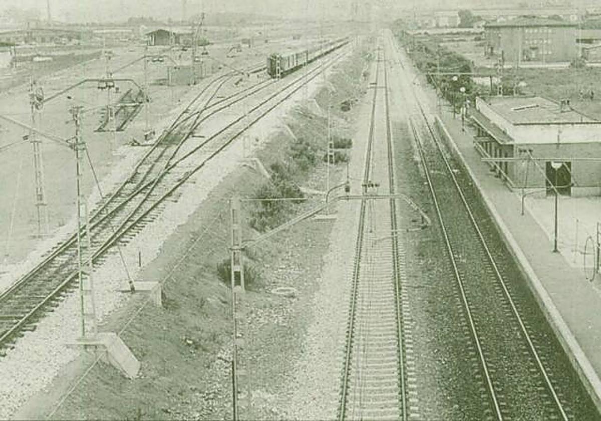Las vías entre La Calzada y Tremañes.