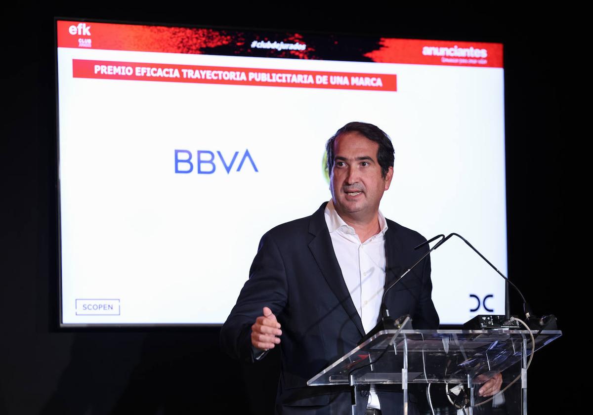 Peio Belausteguigoitia, , 'country manager' de BBVA en España, durante la entrega de premios.