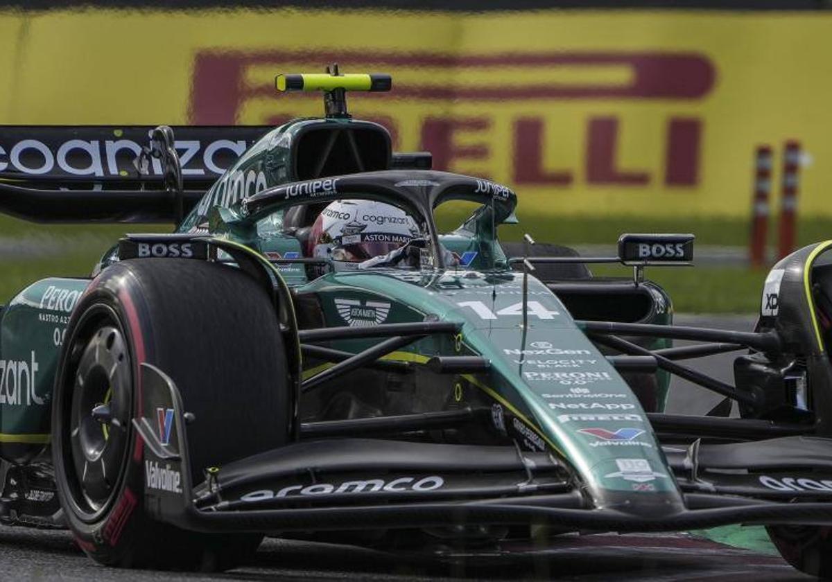 Alonso, durante la clasificación del GP de Japón.