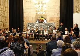 Adrián Barbón, durante su intervención en el Día de la Memoria Democrática, que se celebró en Grado.