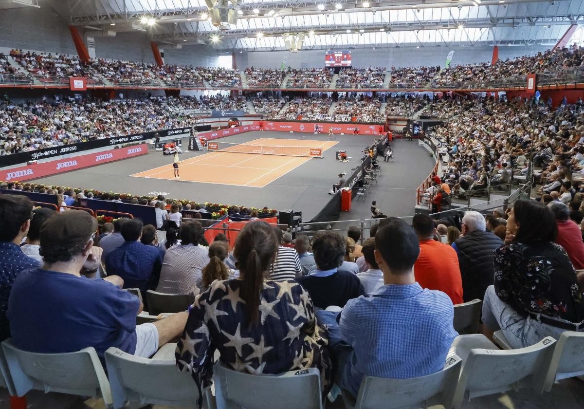 Pista central del Palacio durante el Gijón Open ATP.