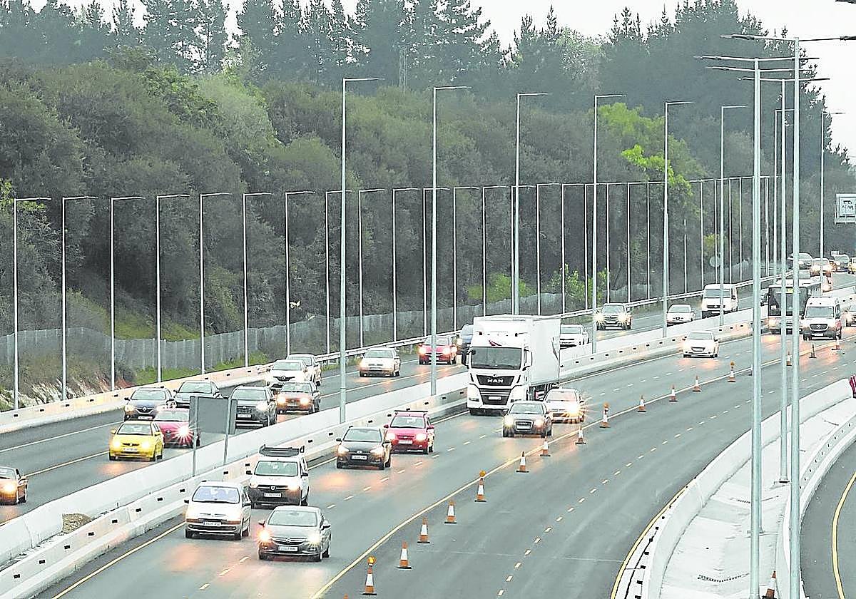 Nudo de Matalablima, donde se concentran las obras de ampliación del tercer carril.