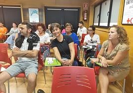 Empresarios, durante el cursillo de primeros auxilios.