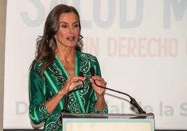 La Reina Letizia durante al acto institucional del «Día Mundial de la salud mental 2023».