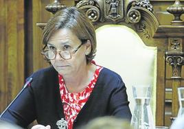 La alcaldesa Carmen Moriyón.