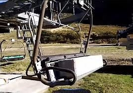 Pruebas de carga, el miércoles, en uno de los remontes de Fuentes de Invierno.