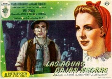 Cartel de 'Las aguas bajan negras' (1948)./