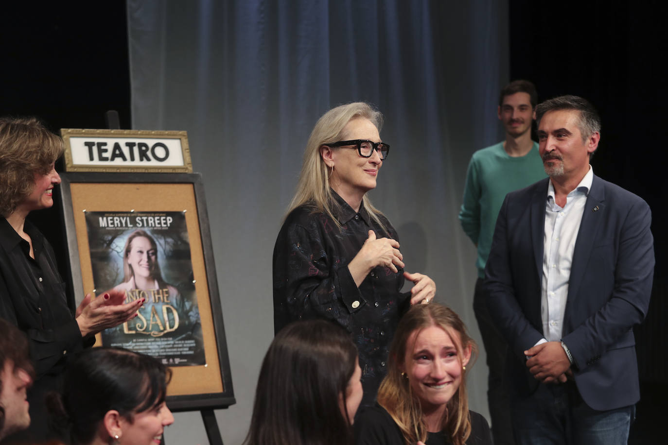 Emociones a flor de piel en el encuentro de Meryl Streep con alumnos de Arte Dramático