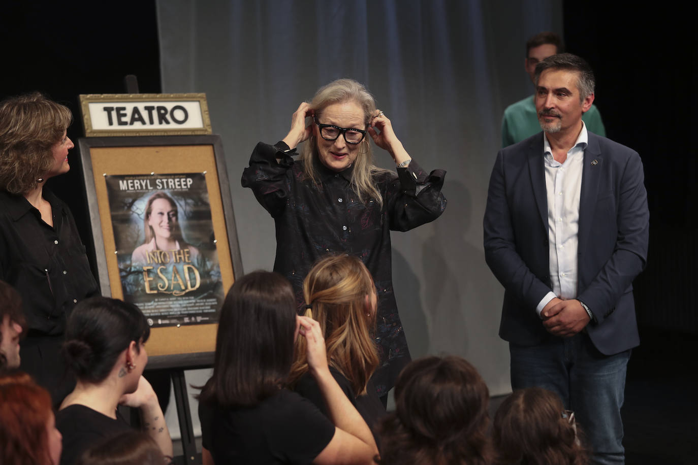 Emociones a flor de piel en el encuentro de Meryl Streep con alumnos de Arte Dramático