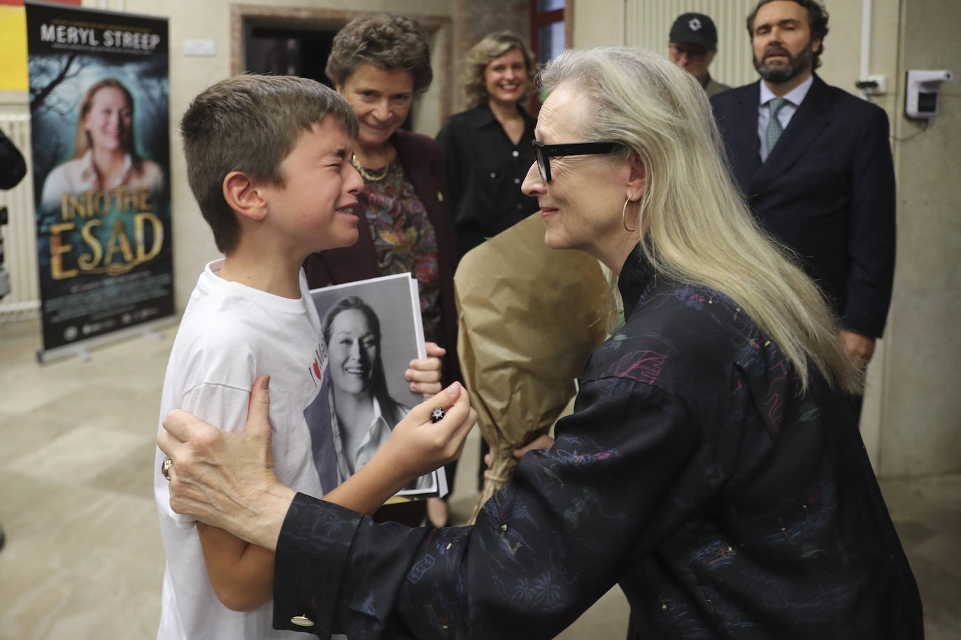 Emociones a flor de piel en el encuentro de Meryl Streep con alumnos de Arte Dramático