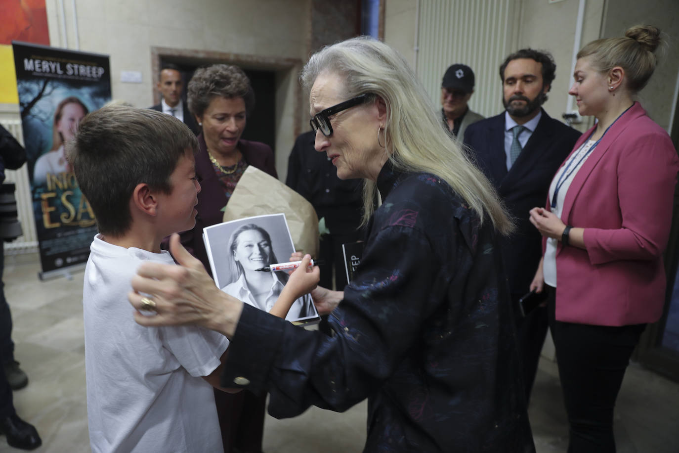 Emociones a flor de piel en el encuentro de Meryl Streep con alumnos de Arte Dramático