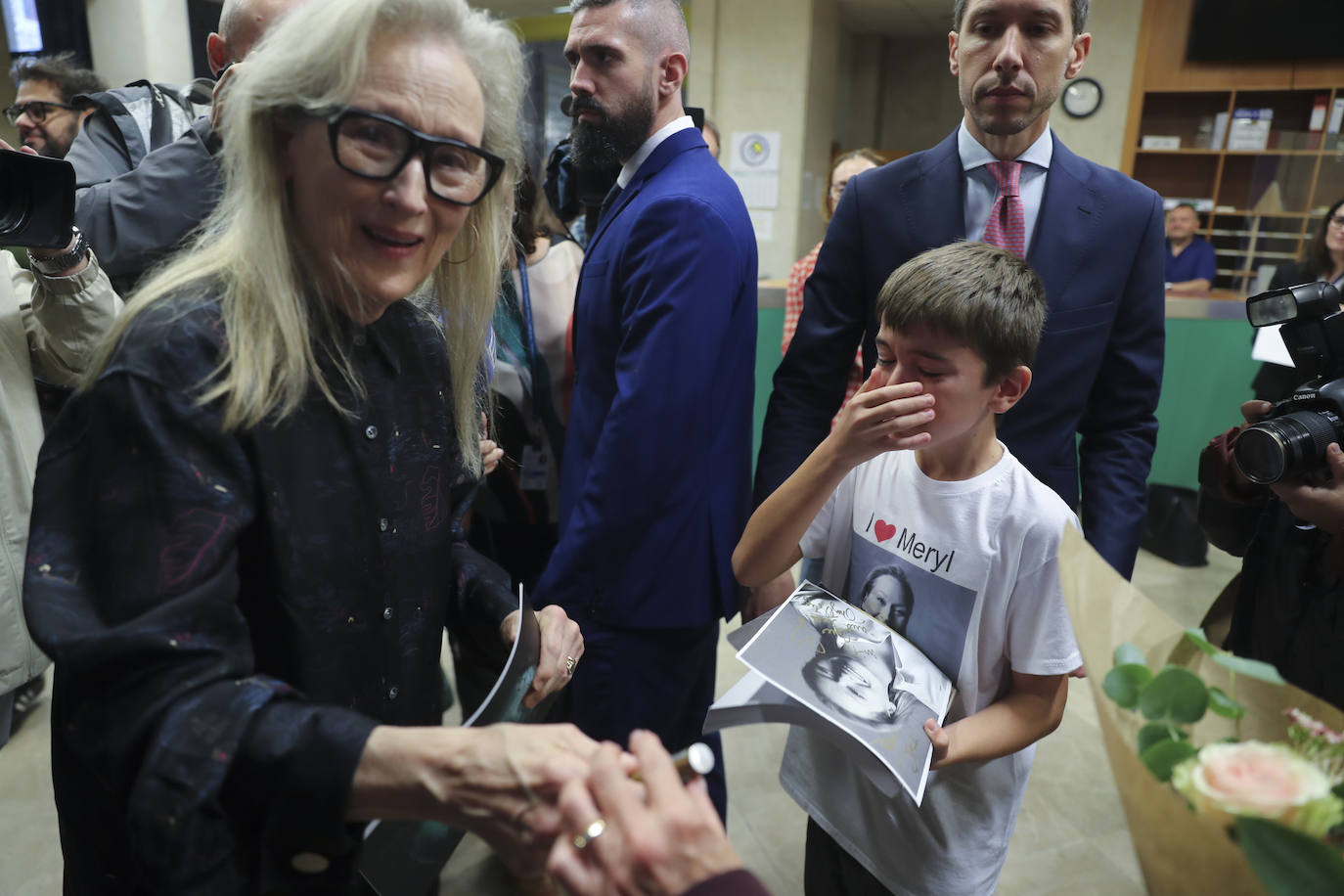 Emociones a flor de piel en el encuentro de Meryl Streep con alumnos de Arte Dramático