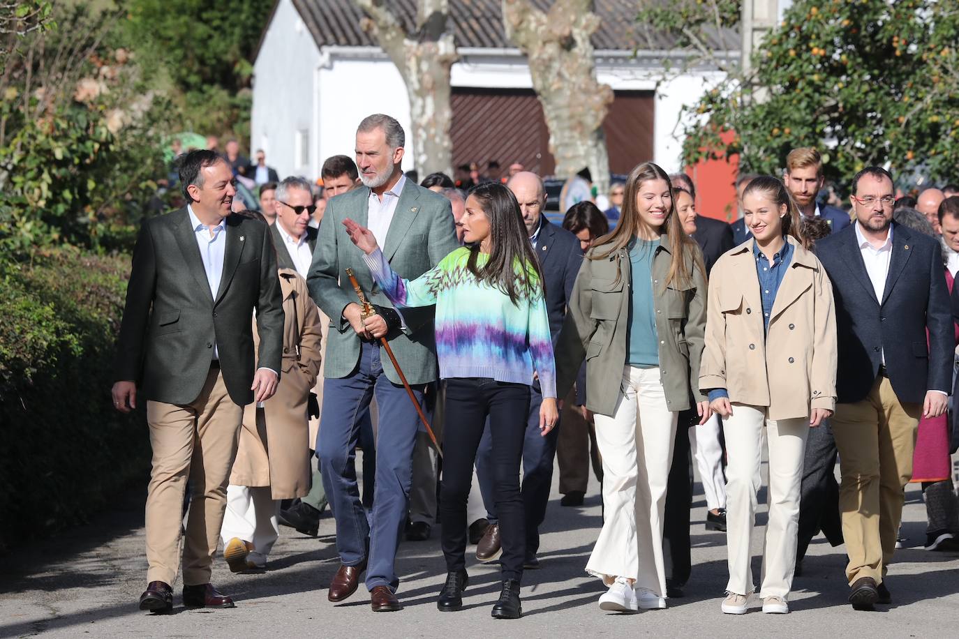 La Familia Real, en Arroes, Peón y Candanal para la entrega del Premio a Pueblo Ejemplar 2023