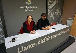 Priscila Alonso y Enrique Riestra, durante la comparecencia.
