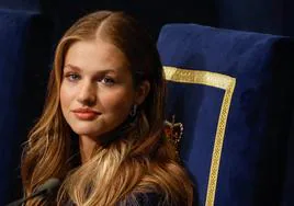 La princesa de Asturias, Leonor de Borbón, durante la 43º edición de los Premios Princesa de Asturias.