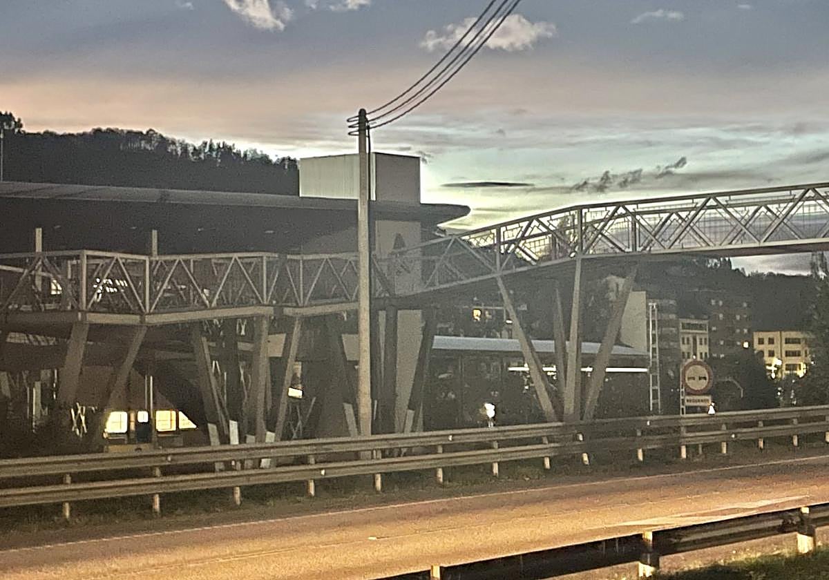 Pasarela peatonal que el Ayuntamiento de Langreo se compromete a mantener.