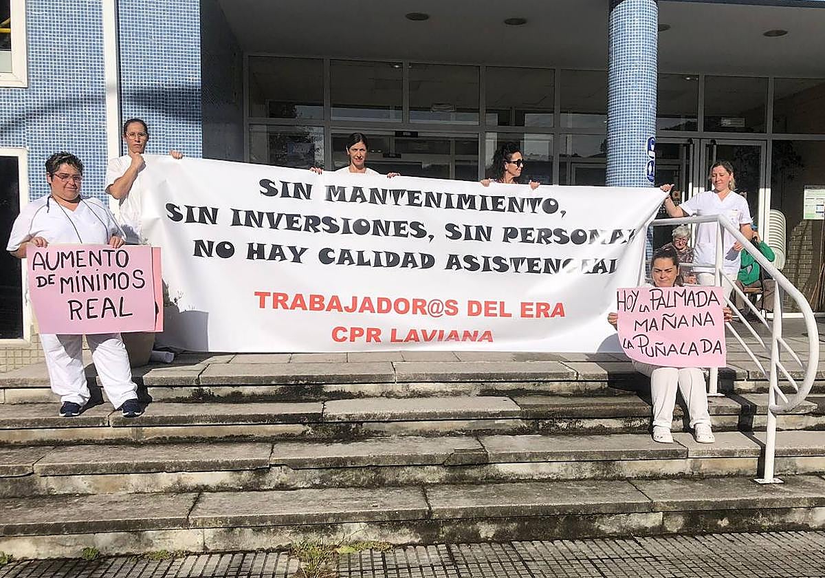 Trabajadoras del ERA de Laviana.