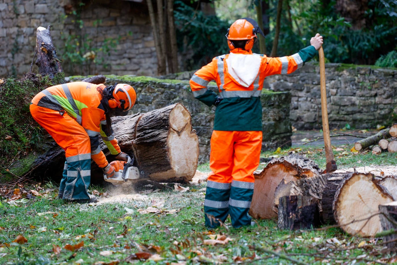 Las fuertes rachas de viento dejan destrozos por toda Asturias: las imágenes del temporal