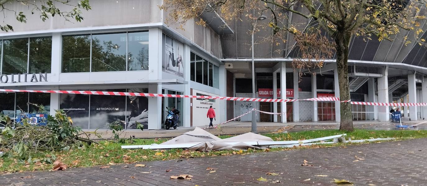 Las fuertes rachas de viento dejan destrozos por toda Asturias: las imágenes del temporal