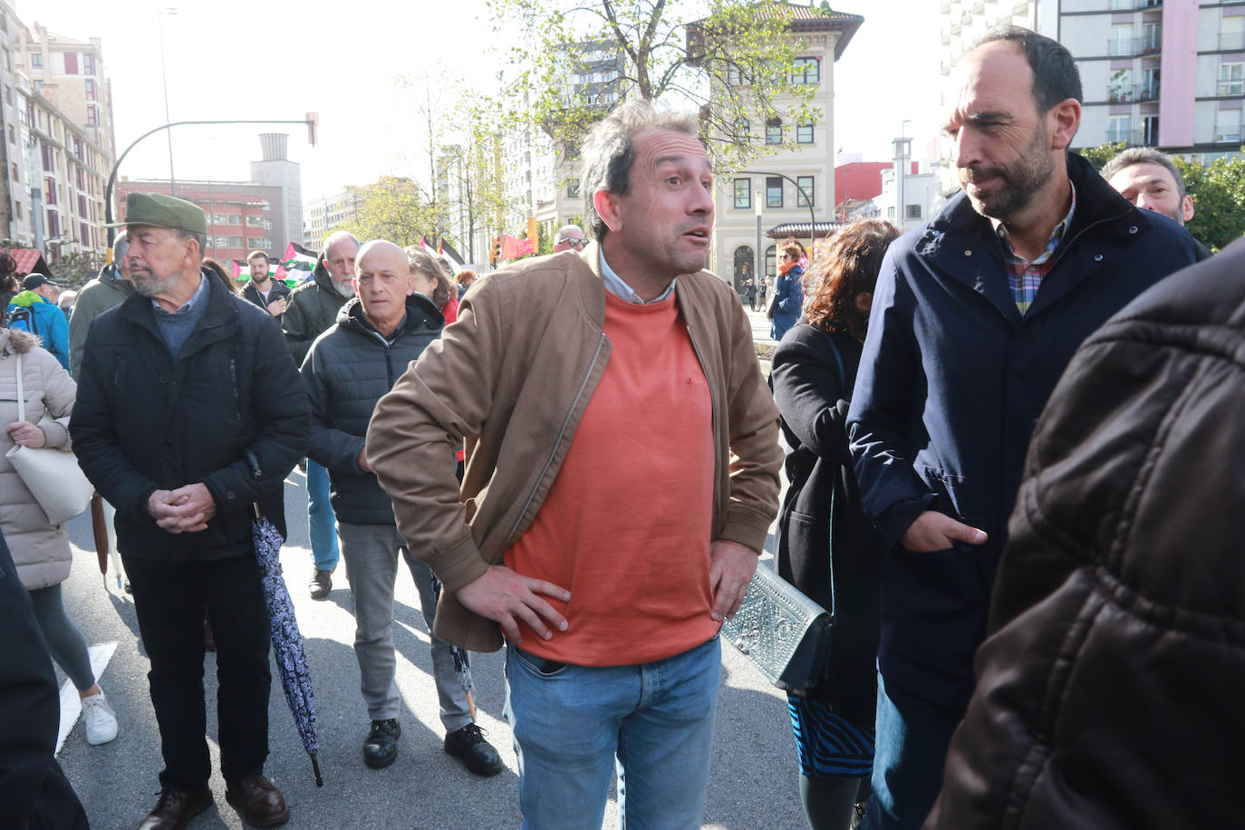Multitudinaria manifestación a favor de Palestina en Gijón