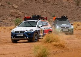 El Ateca Marathon viene equipado con baca de techo, herramientas básicas, palas y eslingas para afrontar los terrenos más duros.