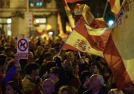 Protestas contra la amnistía en Madrid.