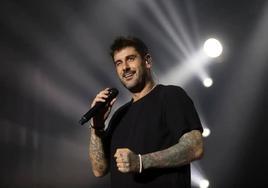 Melendi, en uno de sus últimos conciertos en Oviedo por las fiestas de San Mateo.