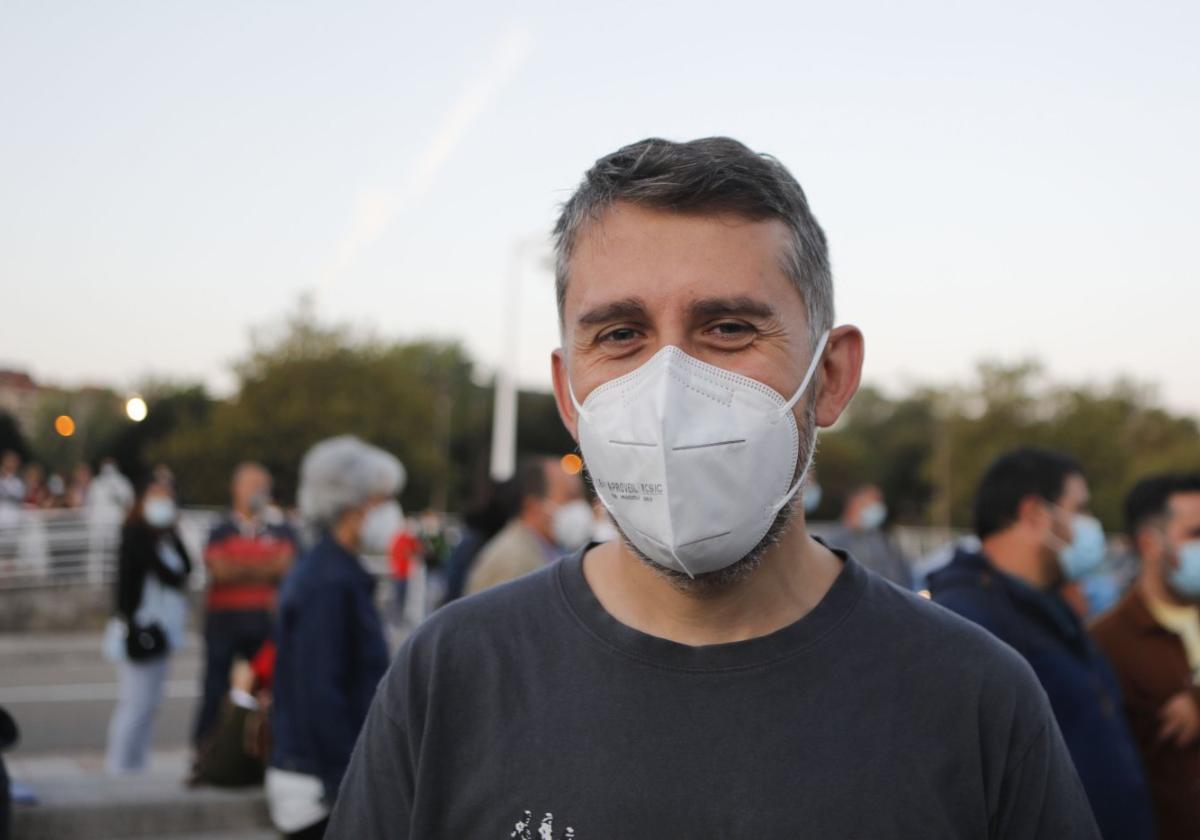 José Antonio Justel, en el examen de acceso a Correos en 2021.