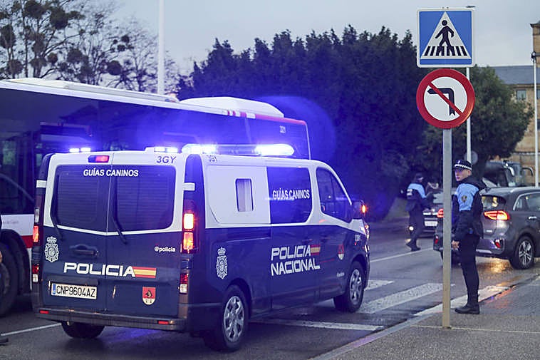 Amplio despliegue de la Policía Nacional en Gijón por la cumbre de la UE.