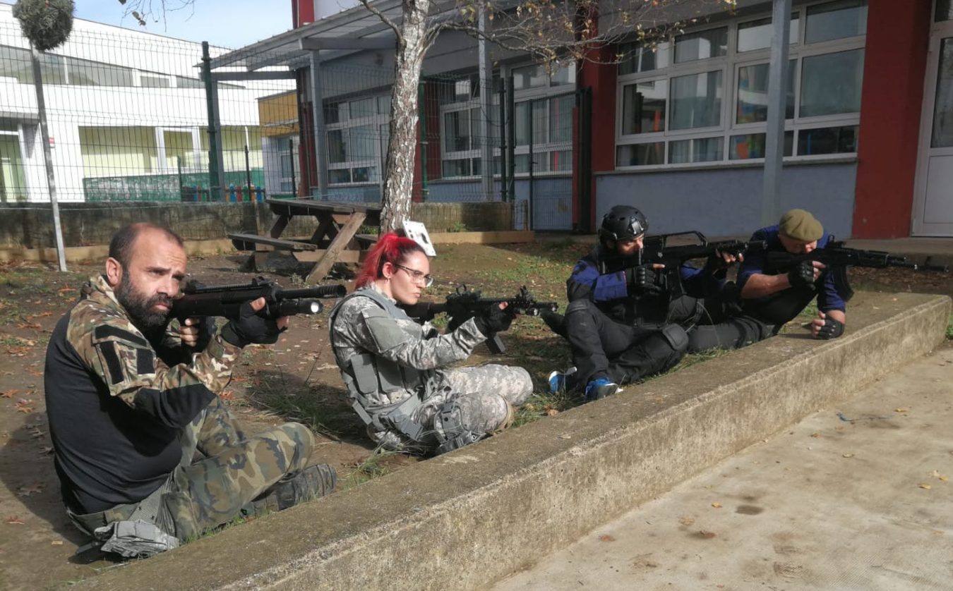 Ensayos para la película de zombis que se rodará en Llanes.