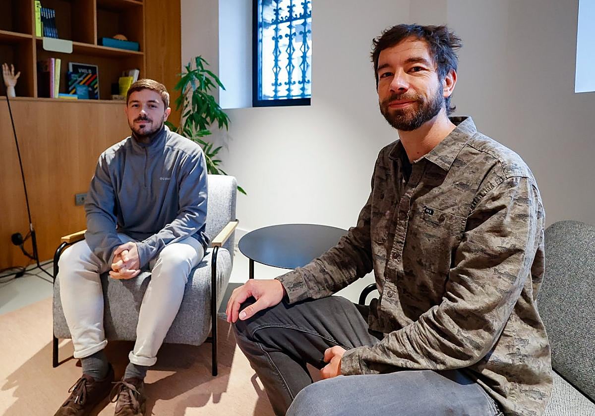 Pablo Feito y Sebastian Kaiser, en el edificio Spaces de Gijón.