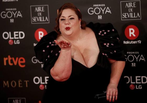 Itziar Castro, en la alfombra roja de los Goya de 2018.