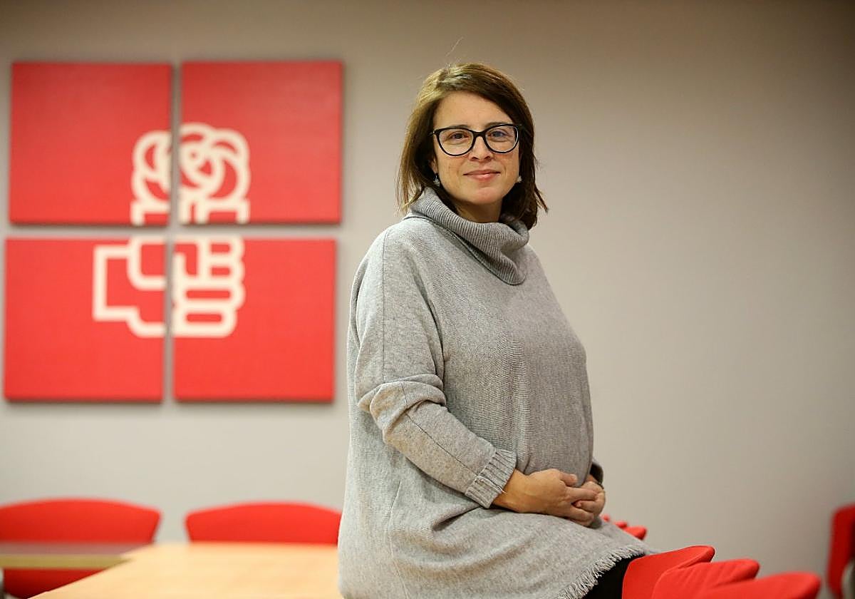 Adriana Lastra, en la sala de reuniones de la FSA.