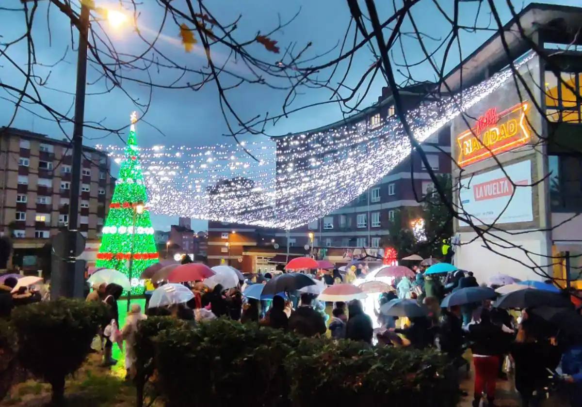 Iluminación navideña en Corvera.