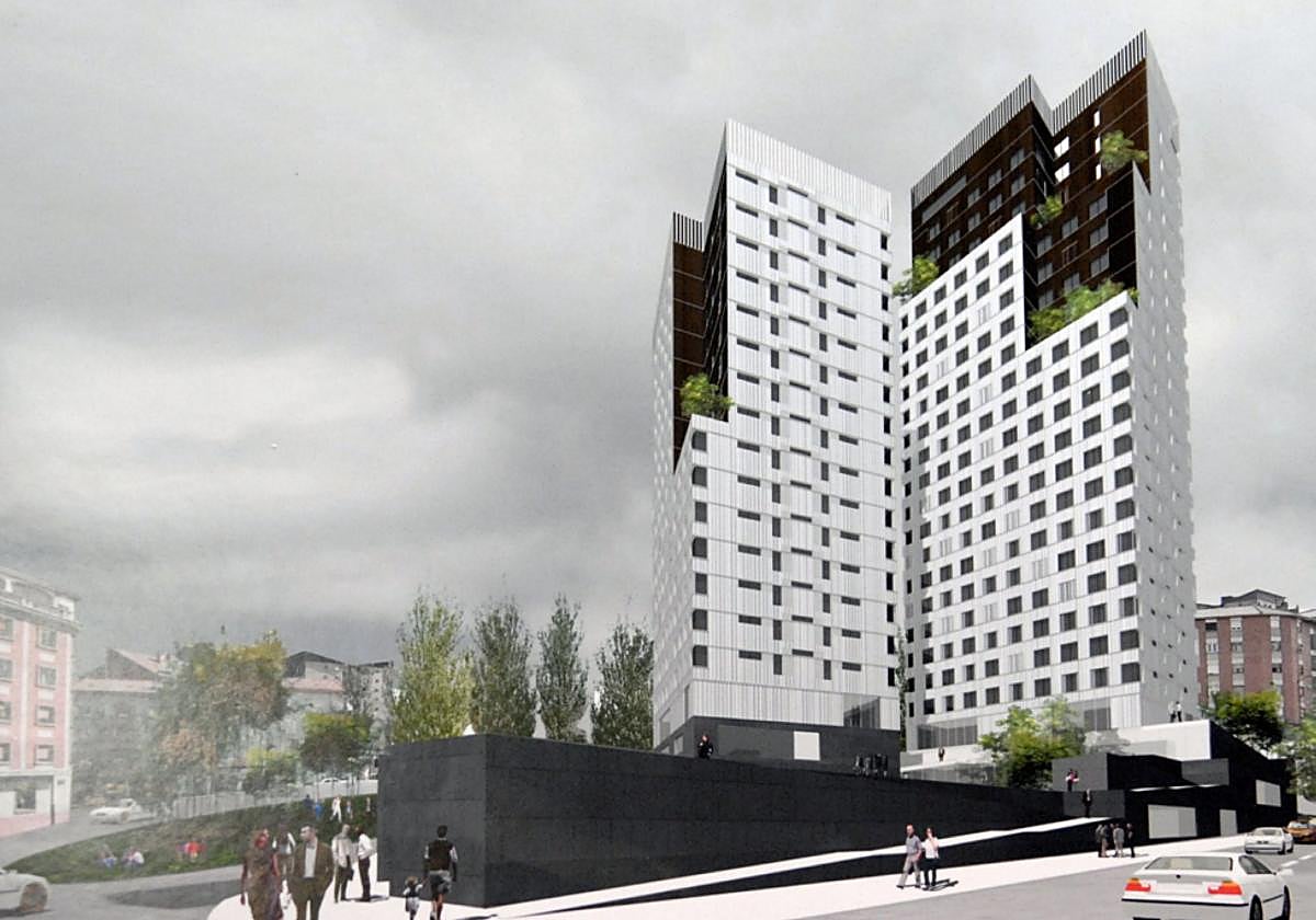 Una de las infografías de las torres.