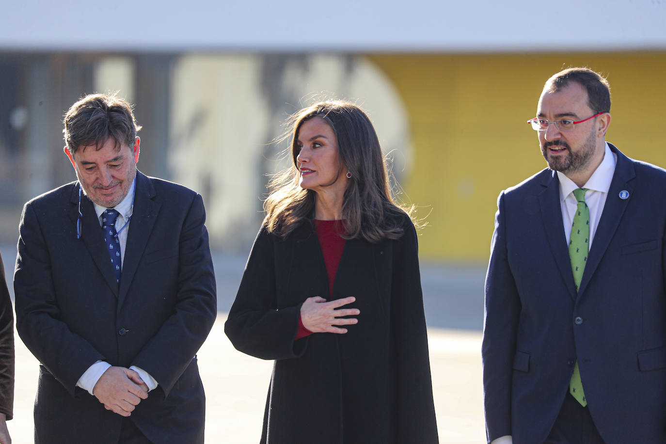 Las imágenes de la Reina en el Centro Niemeyer de Avilés