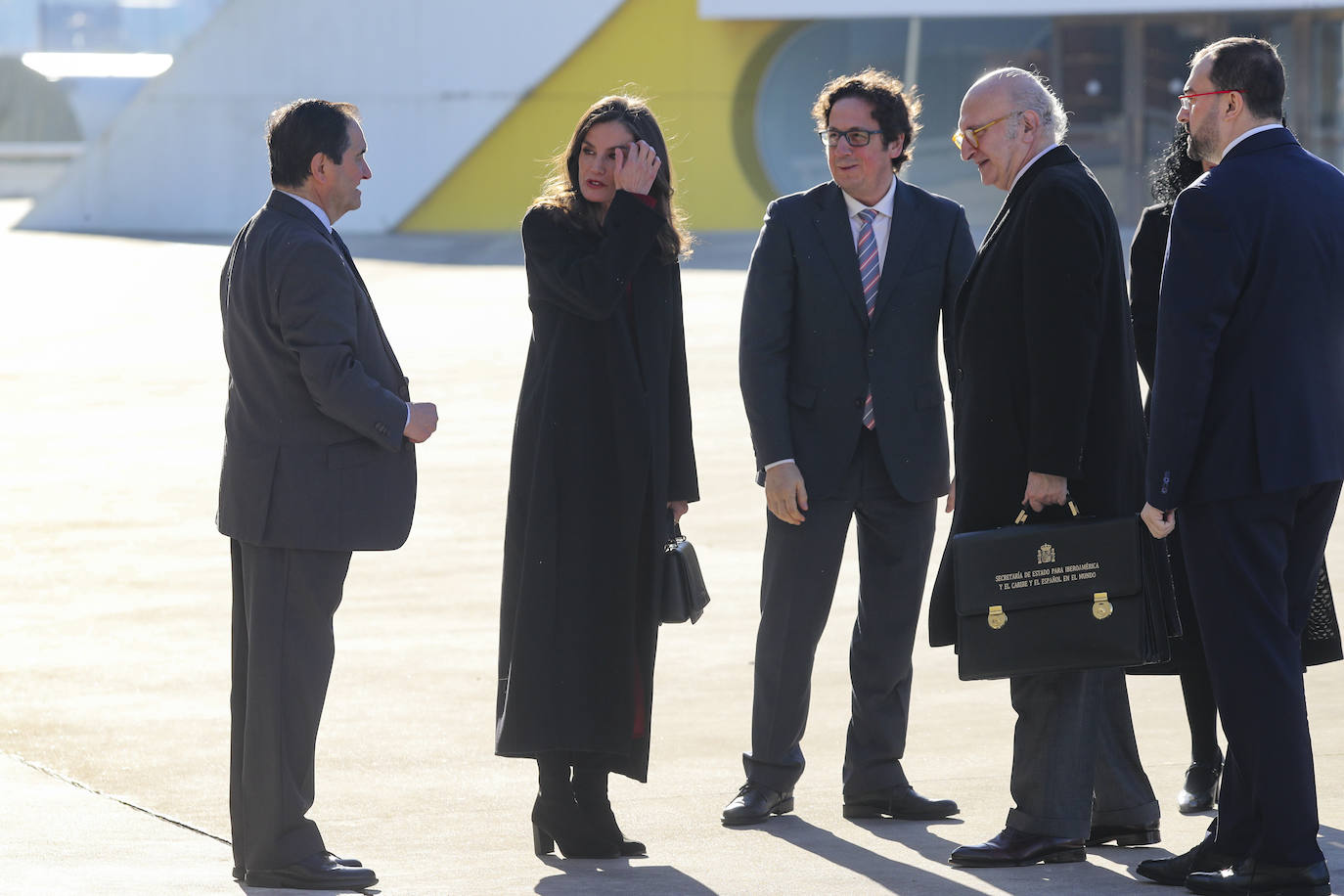 Las imágenes de la Reina en el Centro Niemeyer de Avilés