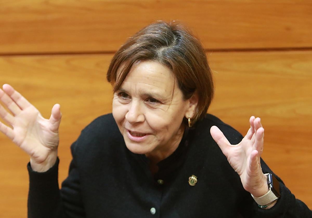 Carmen Moriyón, durante la entrevista, en la Alcaldía.