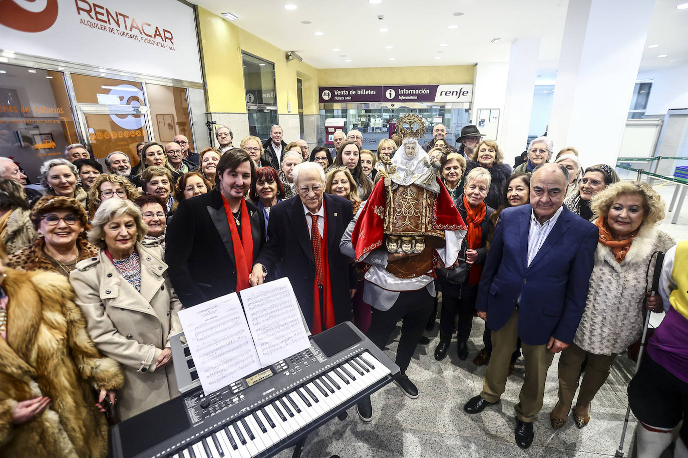 El viaje de la Santina en tren el día de Navidad
