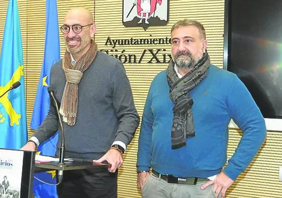 El presidente de Divertia, Óliver Suárez, y el responsable de Nortegráfico, Vicente Fernández.