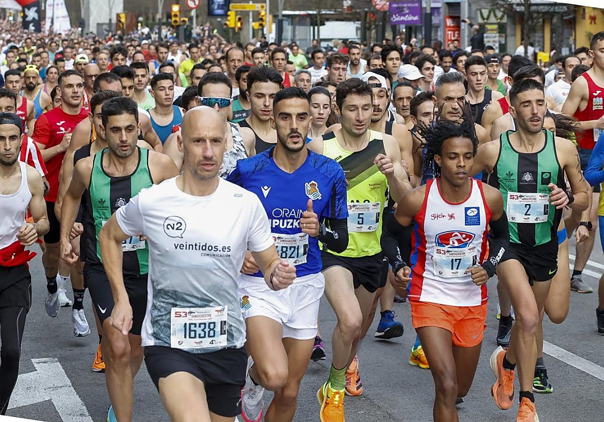 Salida de la San Silvestre de Gijón 2022.