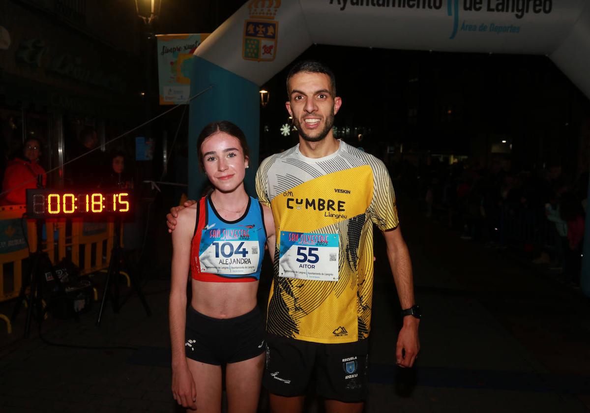 Aitor Pulgarín hace doblete en la San Silvestre: llega el primero en Langreo tras ganar en Mieres