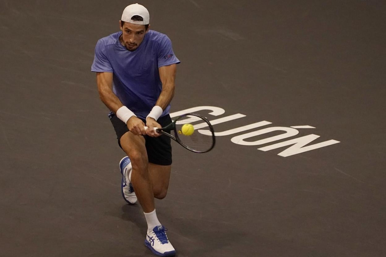 Pedro Cachín, durante su actuación en el Gijón Open. 