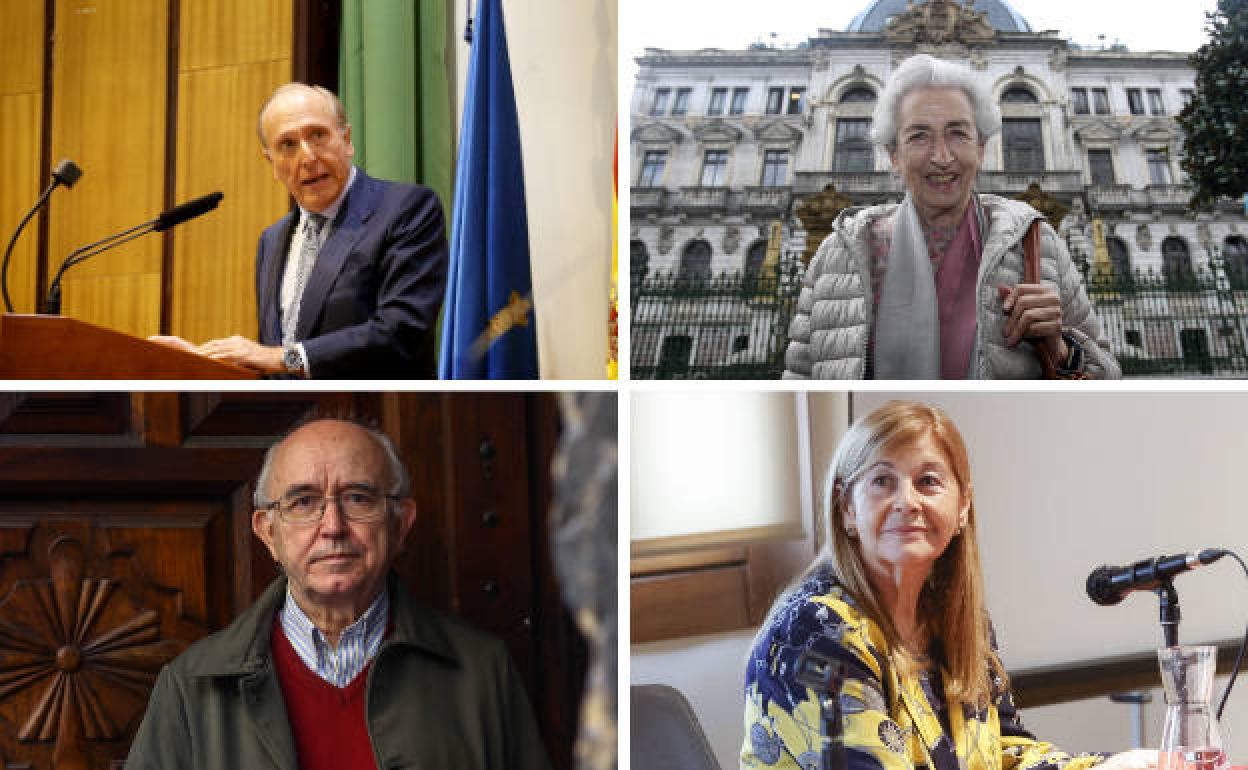 Luis Fernández-Vega. Laura González, Xosé Lluis García Arias y María Teresa Álvarez, cuatro de los cinco premiados con la Medalla Asturias 2023