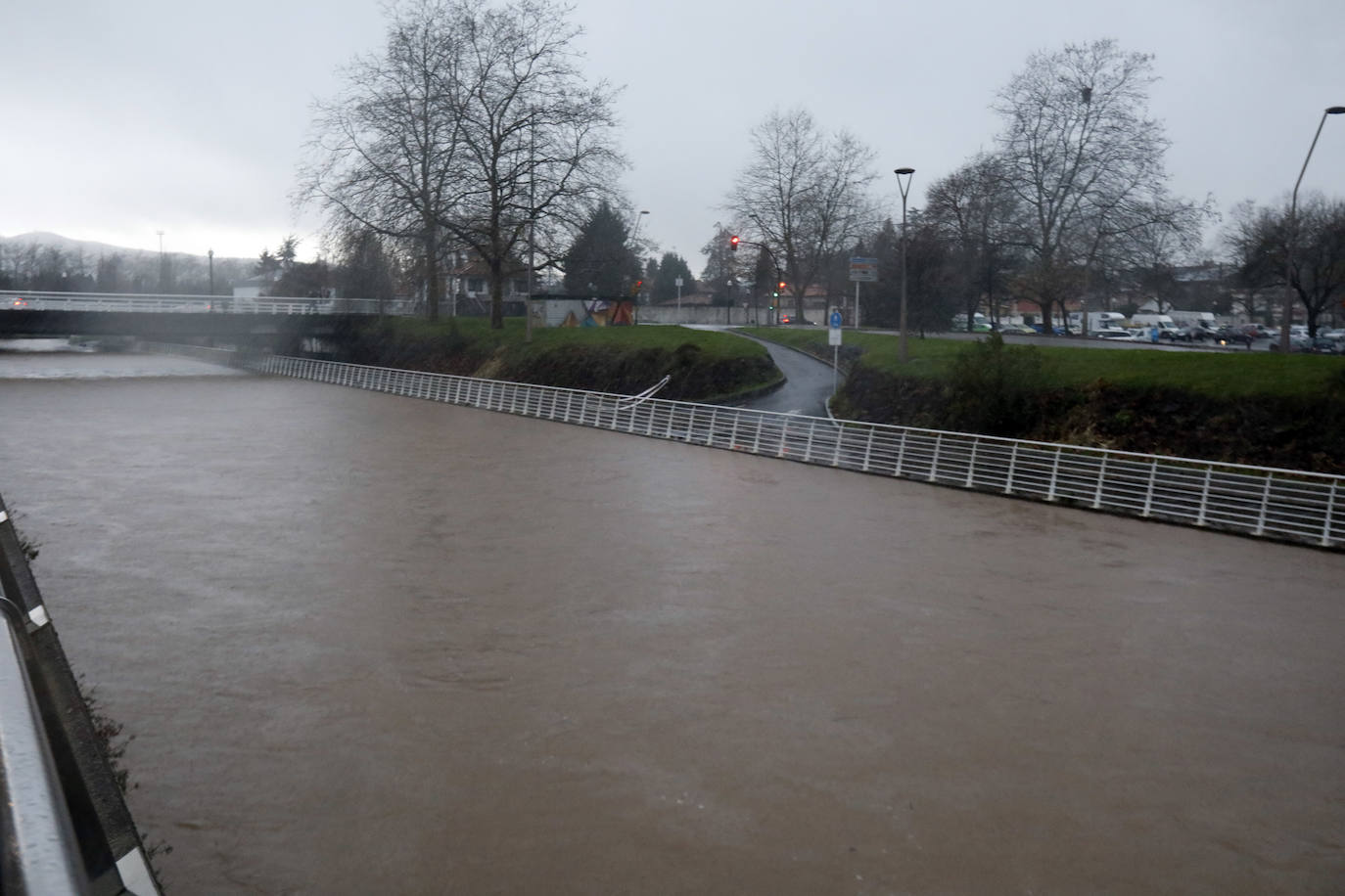 Fotos: Inundaciones y árboles caídos por el temporal en Gijón