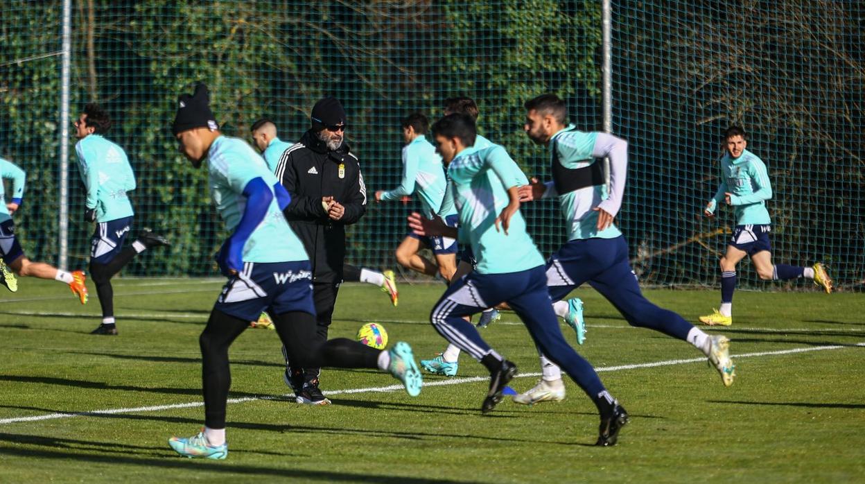 Álvaro Cervera, durante un entrenamiento la pasada semana en El Requexón. 