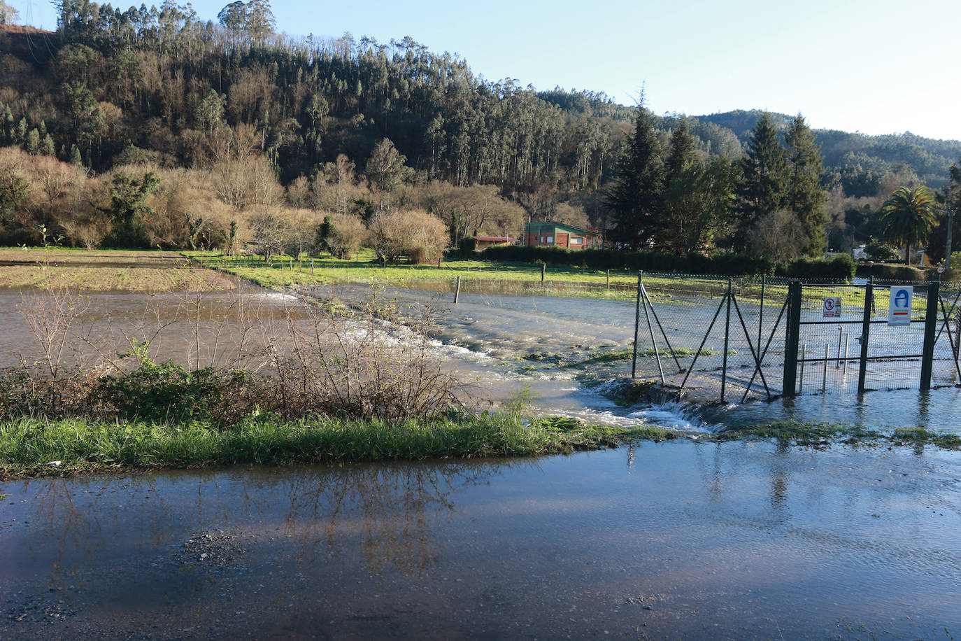 El río Narcea a su paso por Quinzanas. 