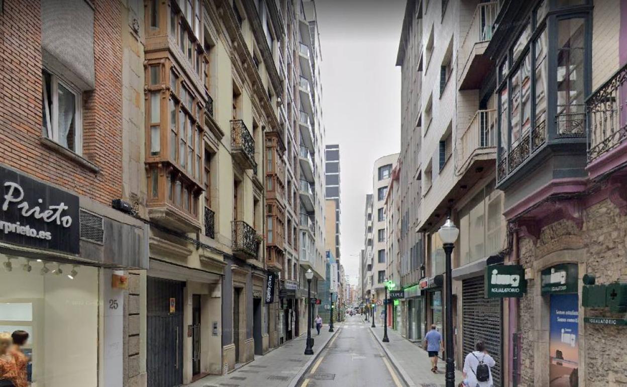 Calle Cabrales de Gijón. 