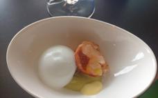 Bogavante del Cantábrico, ajoverde y manzana. 