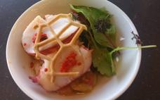 Ensalada de bogavante del Cantábrico con vinagreta.